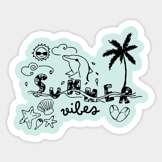 Summer Vibes - Warm Weather Wonders Sticker by Little Designer